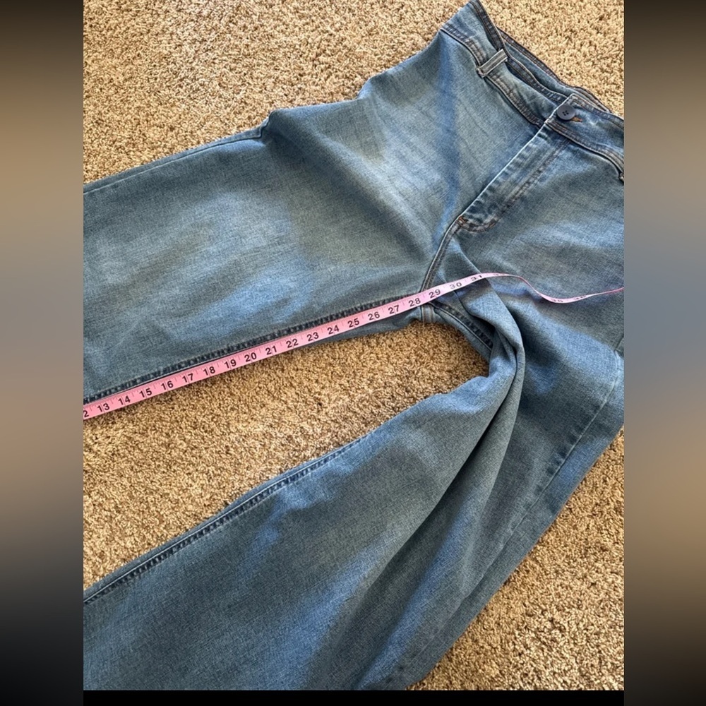 Oat New York Wide Leg High Waist Utility Pocket Raw Hem Jeans size 10/30 - Picture 11 of 12